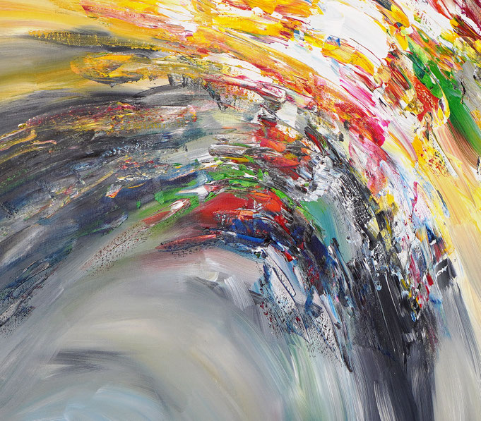 Details des abstrakten Gemälde des Kunstmalers Peter Nottrott