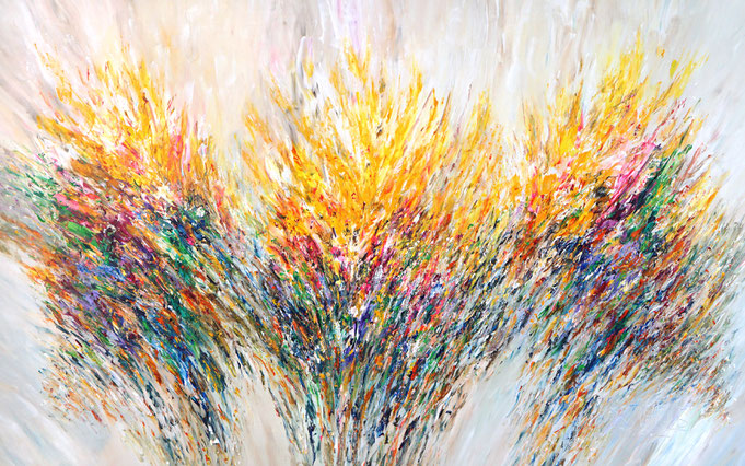 Großformatiges Acrylbild auf Leinwand. Abstrakte, moderne Malerei.