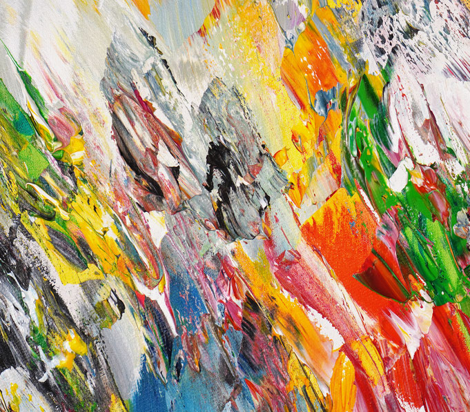 Detail aus dem abstrakten Gemälde des Kunstmalers Peter Nottrott