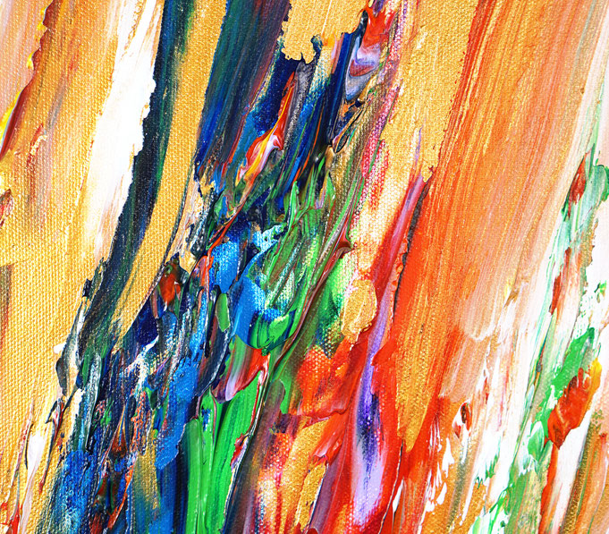 Detail des abstrakten Gemäldes des Kunstmalers Peter Nottrott