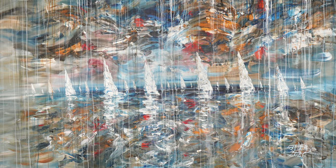 Segelboot - Gemälde im Shop des Kunstmalers Peter Nottrott