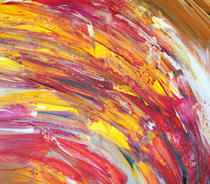 Detail aus dem abstrakten Gemälde des Kunstmalers Peter Nottrott