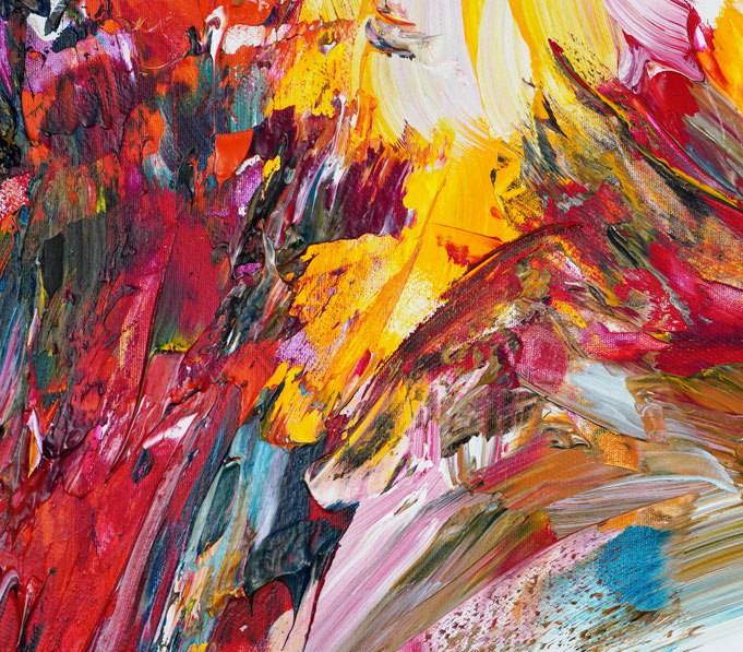 Detail des abstrakten, emotionalen Unikats