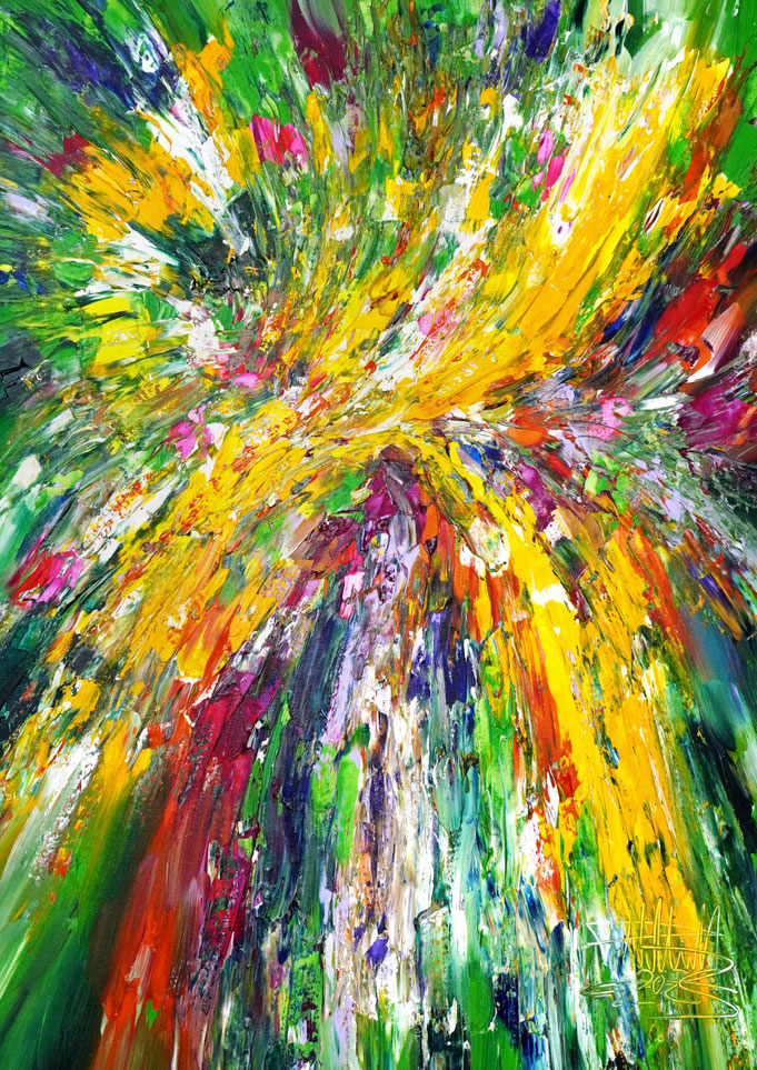 Abstraktes Acrylbild modern, leinwand