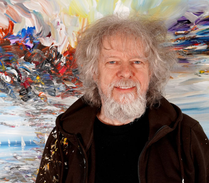 gerade fertig gemalt: Peter Nottrott mit Summer Sailing Impressions XL 8