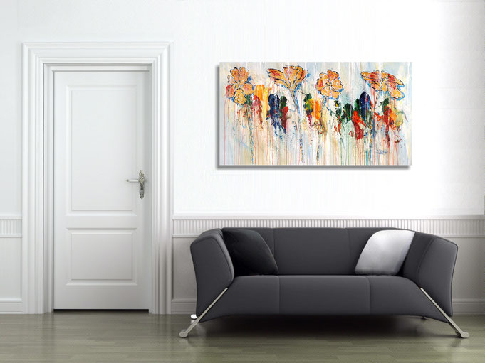 Raumbeispiel: An der Wand entfaltet das Gemälde seinen Charme