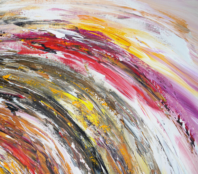 Detail des abstrakten, naturinspirierten Gemäldes von Peter Nottrott