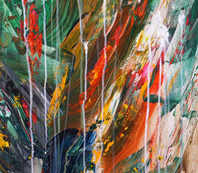 Detail des floralen Gemälde des Künstlers Peter Nottrott