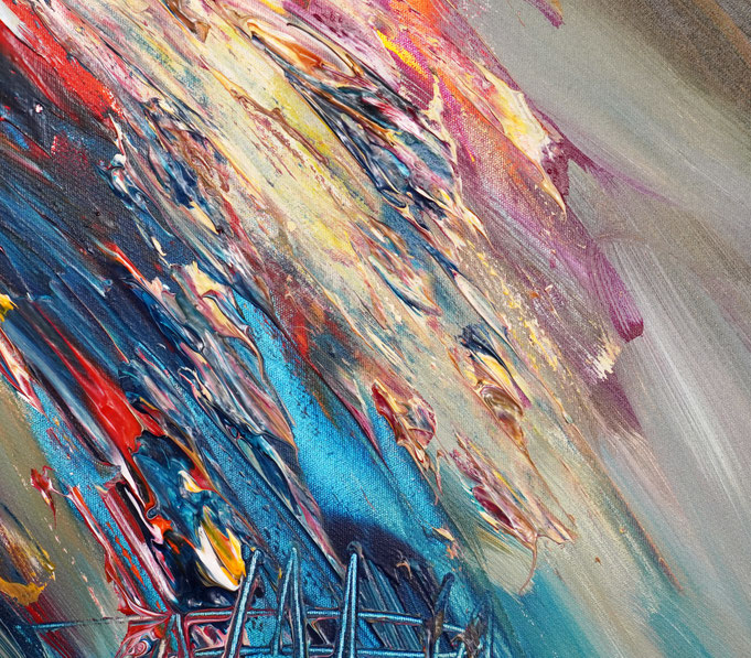 Detail des abstrakten, emotionalen Unikats