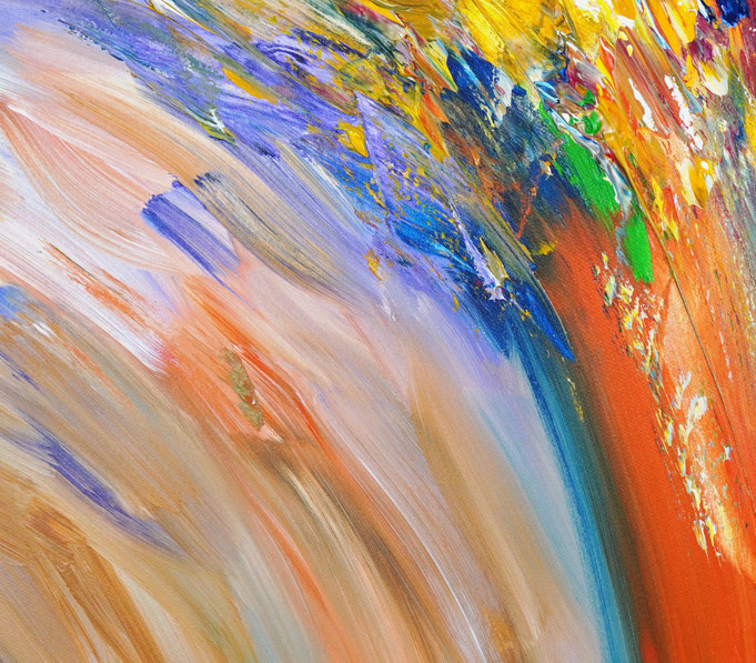 Detail des abstrakten Kunstgemäldes von Peter Nottrott