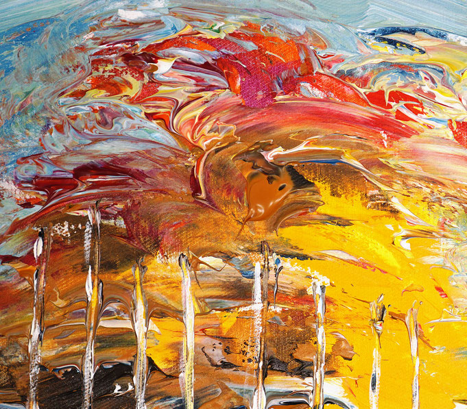 Detailfoto des Gemäldes "Romantic Seaside Sailing M 1", Acryl auf Leinwand