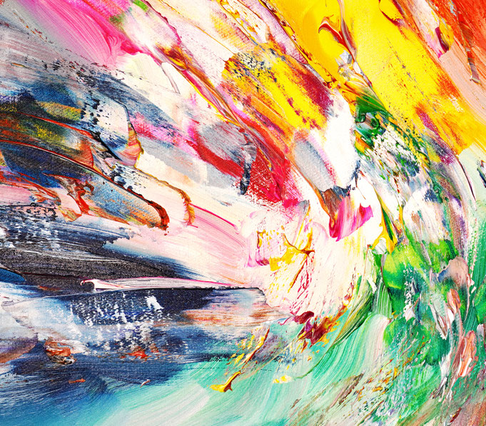 Detailfoto des abstrakten Gemäldes von Peter Nottrott