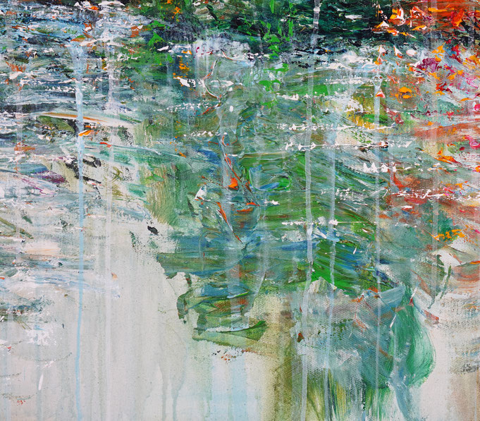 Detail des Landschaftsgemälde des Künstlers Peter Nottrott
