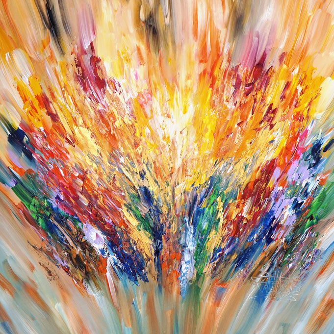 Abstraktes Acrylbild modern, leinwand