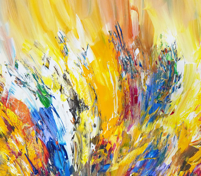 Detail des abstrakten Kunstgemäldes von Peter Nottrott