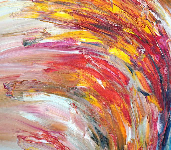 Detail aus dem abstrakten Gemälde des Kunstmalers Peter Nottrott