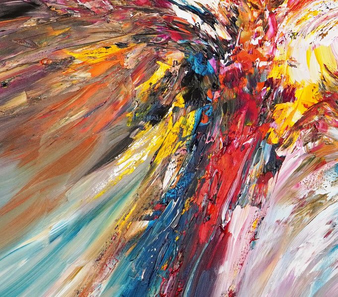 Detail des abstrakten, emotionalen Unikats