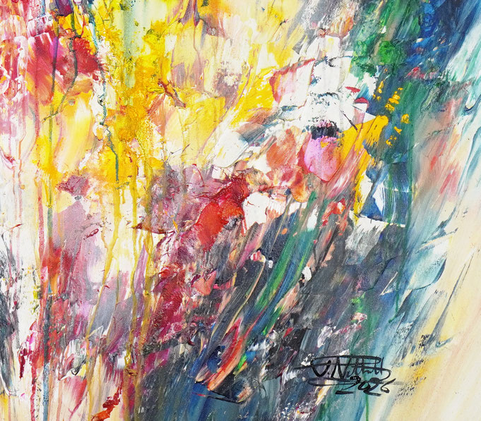 Detail des abstrakten, emotionalen Unikats