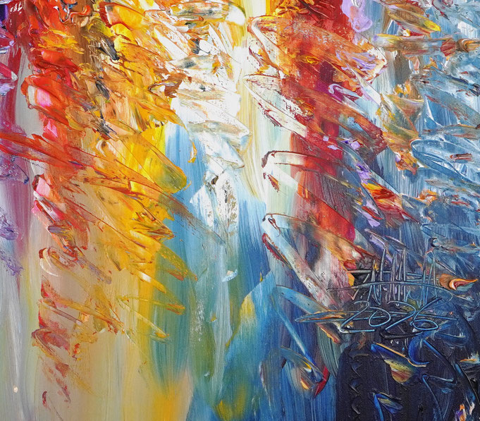 Detailfoto des Gemäldes Seaside Rendezvous M 7 vom Kunstmaler Peter Nottrott