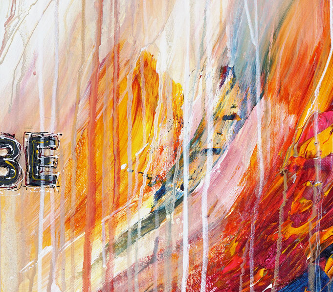 Detail aus dem abstrakten Gemälde des Kunstmalers Peter Nottrott