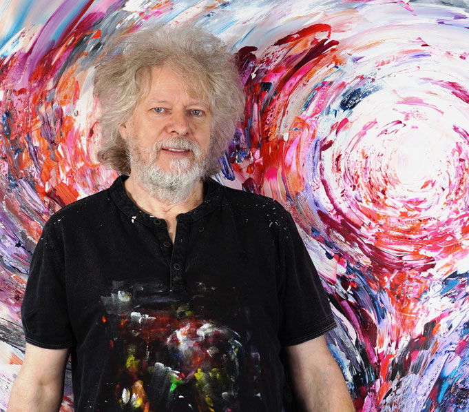 ... gterade fertig gemalt: Peter Nottrott mit  Vibrant Circles XL 5