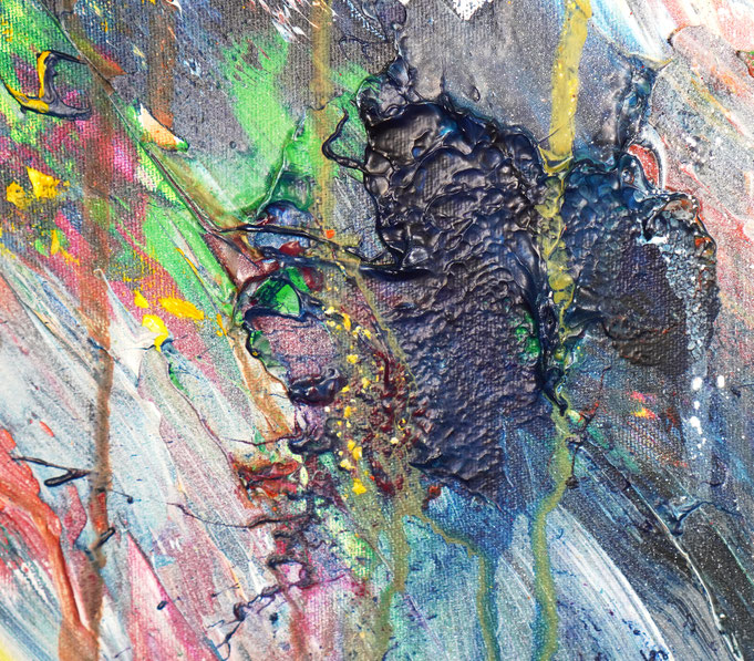 Detail des abstrakten, emotionalen Unikats