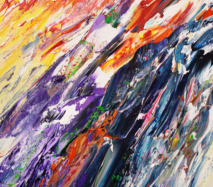 Detailfoto des abstrakten Gemäldes von Peter Nottrott