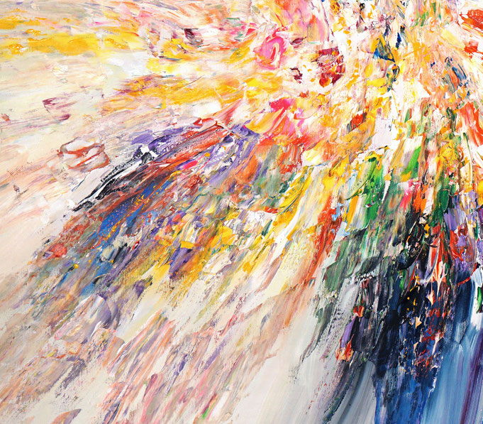 Detailfoto des abstrakten Gemäldes von Peter Nottrott