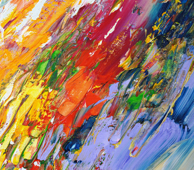 Detail des abstrakten Gemälde von Peter Nottrott