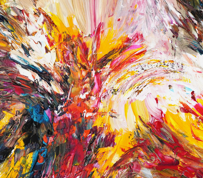 Detail des abstrakten, emotionalen Unikats