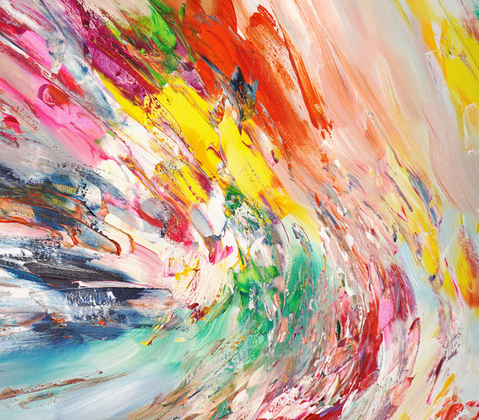 Detailfoto des abstrakten Gemäldes von Peter Nottrott