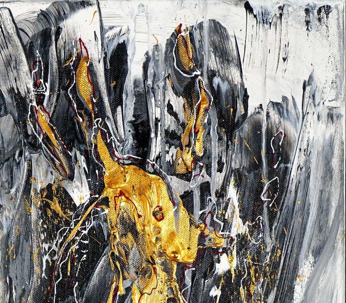 Detail des abstrakten Gemäldes des Kunstmalers Peter Nottrott