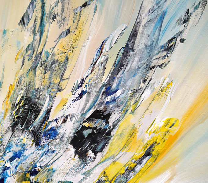 Detail des abstraktes Gemäldes des Kunstmalers Peter Nottrott