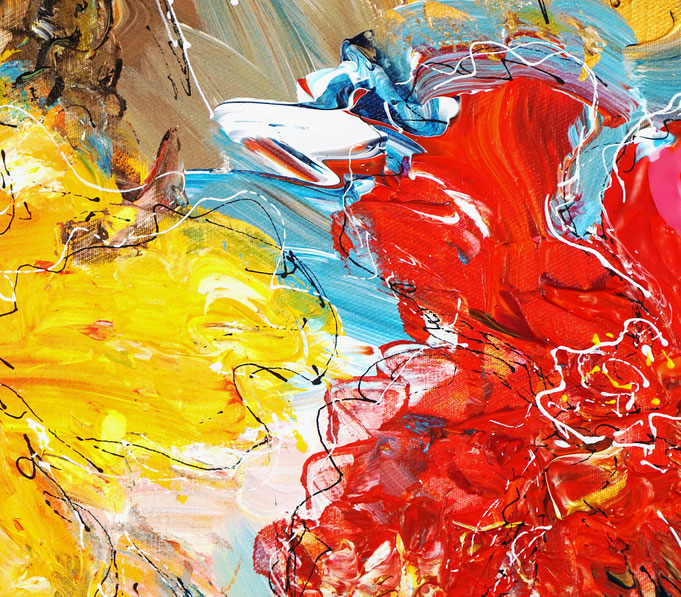 Detail des floralen Gemälde des Künstlers Peter Nottrott
