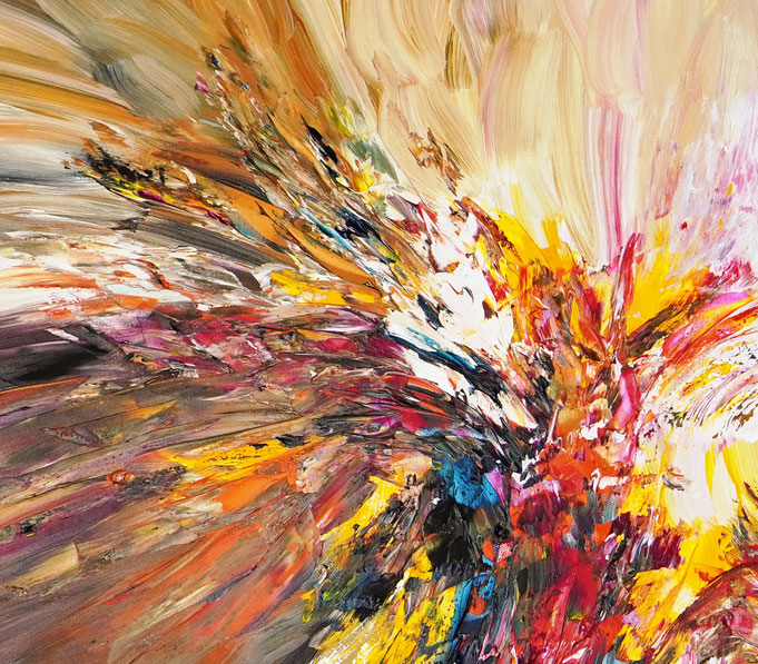 Detail des abstrakten, emotionalen Unikats