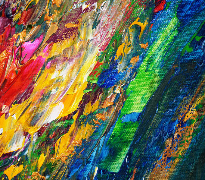 Detail des abstrakten Kunstgemäldes von Peter Nottrott