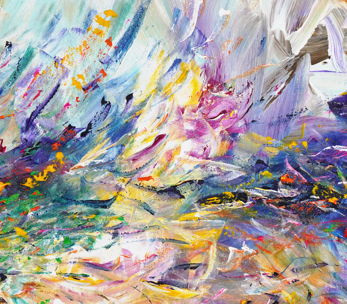 Detail des abstrakten, emotionalen Unikats