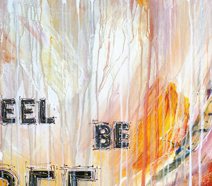Detail aus dem abstrakten Gemälde des Kunstmalers Peter Nottrott