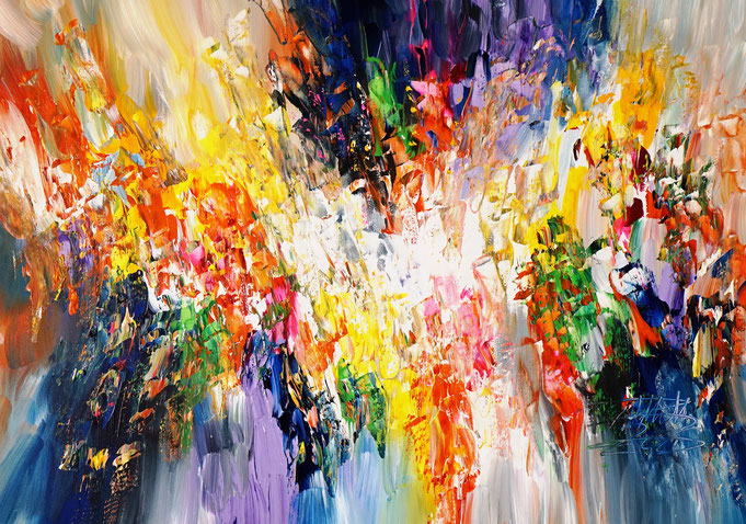 Abstraktes Acrylbild modern, leinwand
