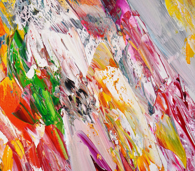 Detail aus dem abstrakten Gemälde des Kunstmalers Peter Nottrott