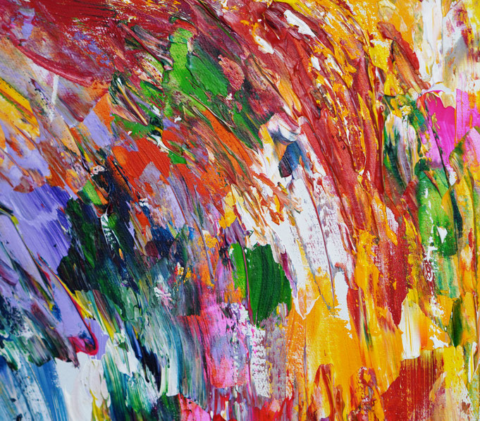Detail des abstrakten Gemälde von Peter Nottrott