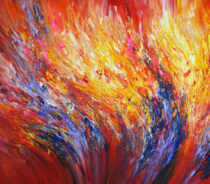 Detail des abstrakten Gemäldes