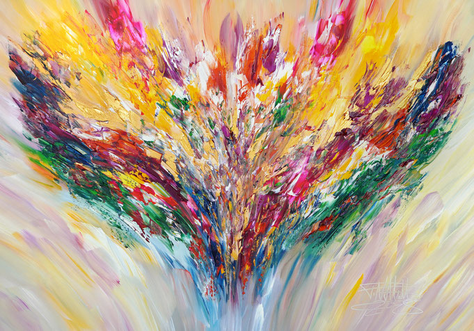 Abstraktes Acrylbild modern, leinwand