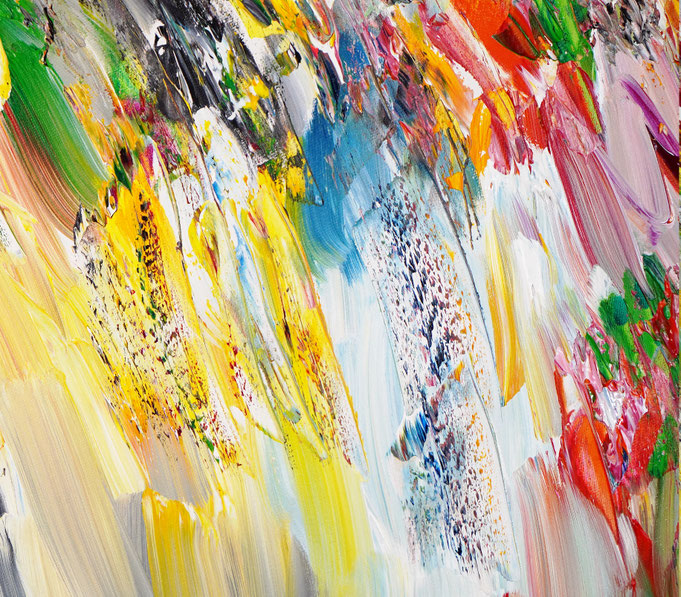 Detail aus dem abstrakten Gemälde des Kunstmalers Peter Nottrott