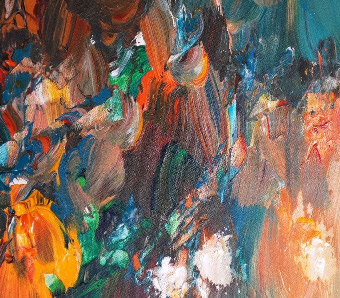 Detail des abstrakten Gemäldes