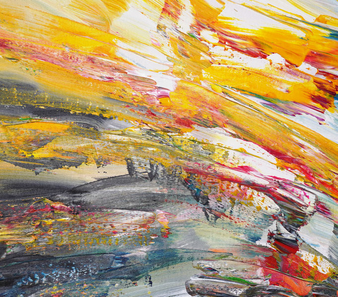 Detail aus dem abstrakten Gemälde des Kunstmalers Peter Nottrott