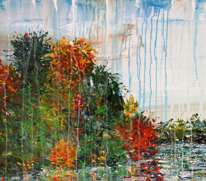 Detail des Landschaft - Gemälde des Künstlers Peter Nottrott