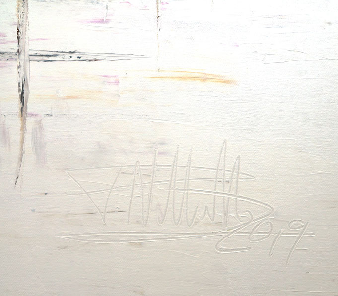 Signatur des Kunstmalers Peter Nottrott und Entstehungsjahr, unten rechts auf dem Gemälde