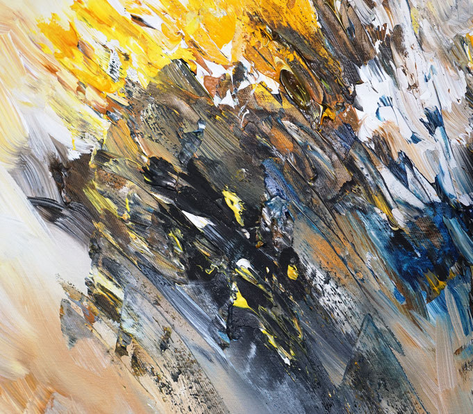 Detail des abstraktes Gemäldes des Kunstmalers Peter Nottrott