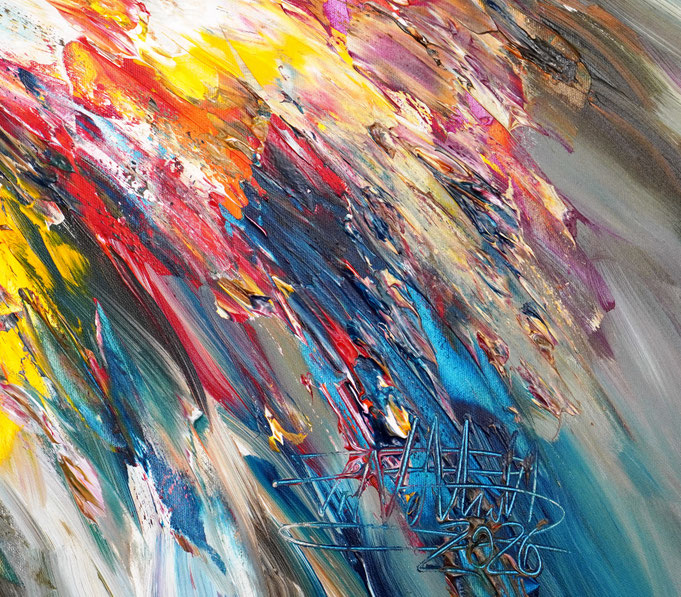 Detail des abstrakten, emotionalen Unikats